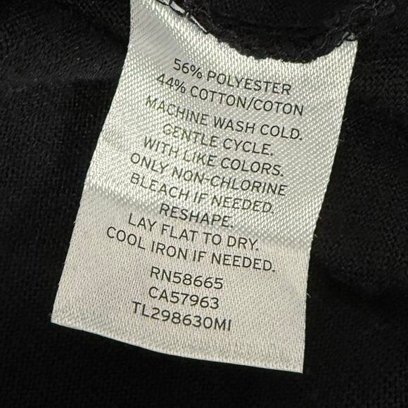 Leith Ruched Bodycon Tank‎ Dress Black Sleeveless Tulip Hem M Little Black Dress - Picture 7 of 7